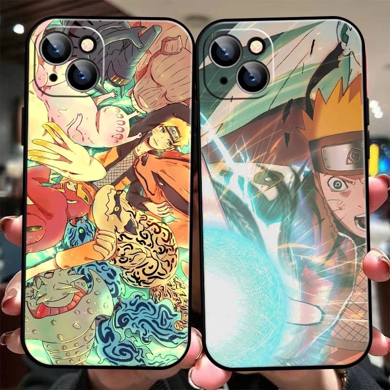 

Japan NARUTO Anime Phone Case For iPhone 11 13 12 Pro Max 12 13 Mini X XS XR MAX 5 6 7 8 Plus Back Liquid Silicon Funda