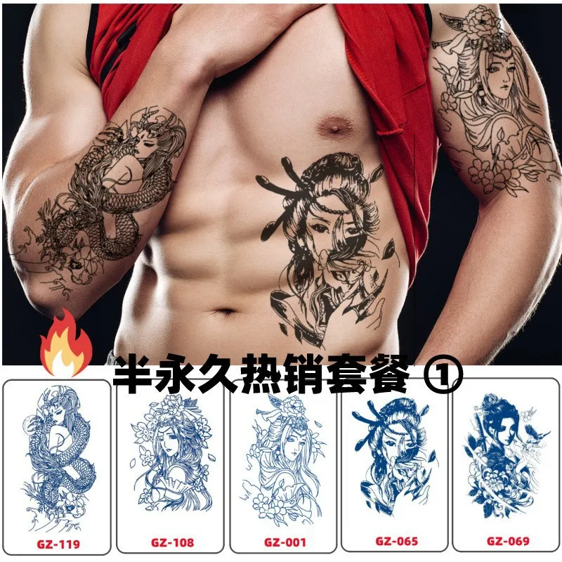 

5 шт., водостойкие тату-наклейки с крыльями для мужчин и женщин