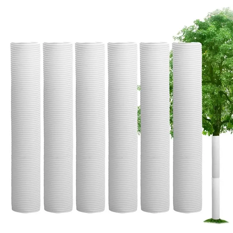 

Tree Bark Guard 6PCS Wrap Tall Expandable Grow Tubes Plant Covers Protect Bark & Saplings From Sun Damage Mowers Trimmers