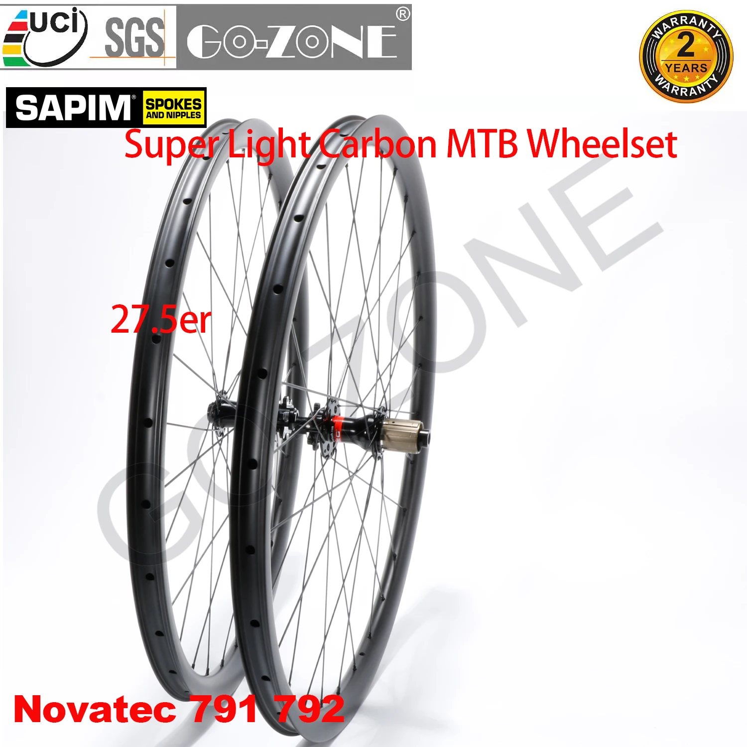 Сверхлегкая карбоновая колесная пара MTB 27 5 Бескамерные колеса Novatec 791 792 Sapim Thru Axle /