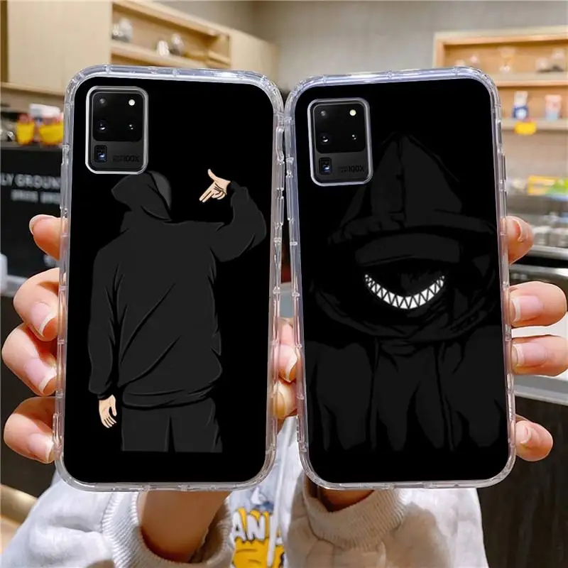 

Cool Boy Style Phone Case For Samsung Galaxy S10 S10e S8 S9 Plus S7 A70 Edge Note10 Transparent Cove