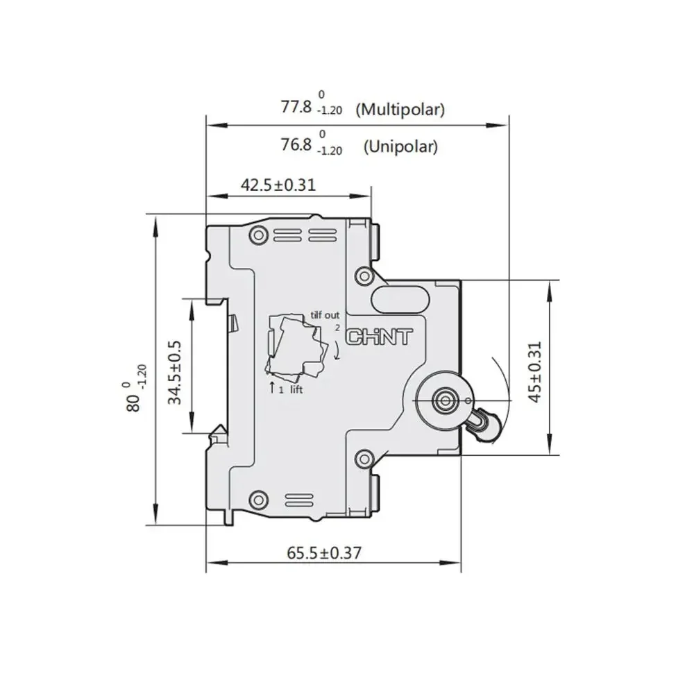Фото CHINT MCB NXB-63 Миниатюрный автоматический выключатель 1P AC 230/400 В CHNT Монтаж на DIN-рейку Миниатюрный бытовой воздушный выключатель №4