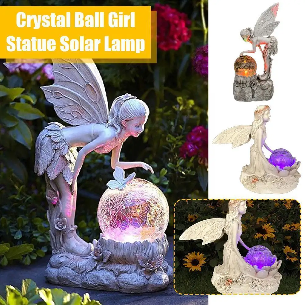 

Новый цветочный орнамент для дома и сада, скульптура, хрустальный шар для девушек, статуя, лампа, модель O7S8