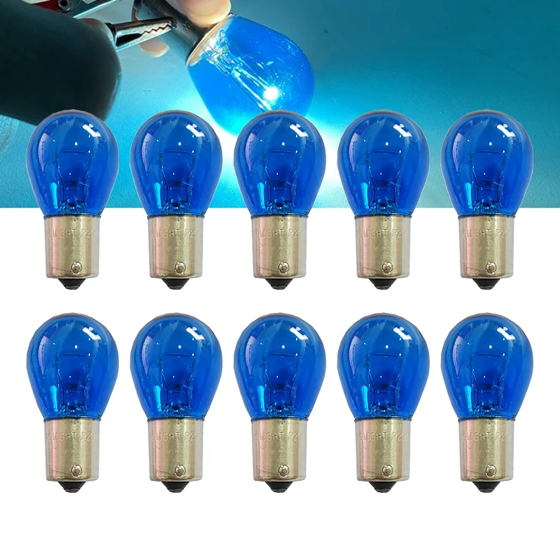 

10 шт./комплект, 1156 BA15S 581 21 Вт, желтая автомобильная лампа, освещение парковки, задний оборот, фонарь, галогенная лампа 12 В постоянного тока, лампочка, лампочка