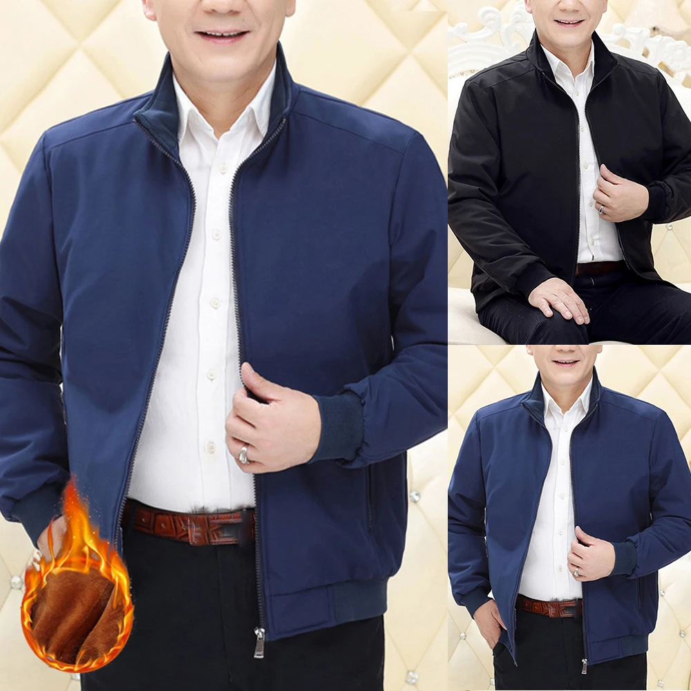 

Winter Warm Men Jacket Thicken Fleece Fur Lined Coat Parka Slim Jackets Casual Coats Windproof Outwear Male Bomber Jackets L~4XL