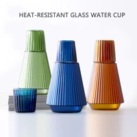 colored heat resistant glass cool kettle household refrigerator cold kettle milk juice jug one pot cup set