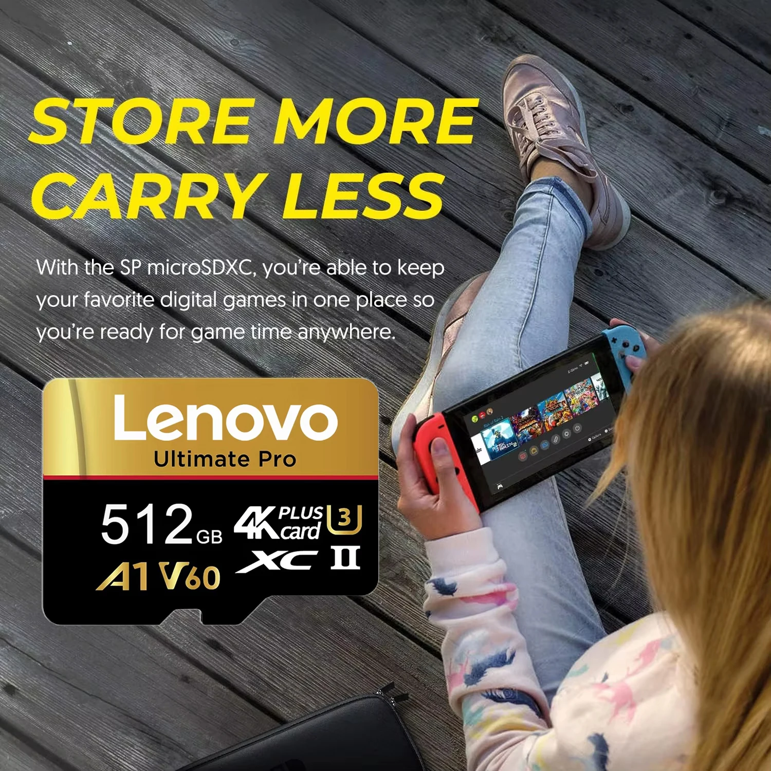 Фото Надежная карта памяти Lenovo 512 ГБ Micro TF SD, карты SD 256 ГБ, 32 ГБ, устойчивые к рентгеновскому излучению, 4K, для видеорегистраторов / планшетов / систем видеонаблюдения №5
