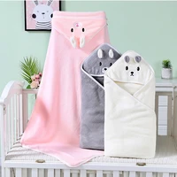 1pcs 105105 cm baby coral fleeze poncho bath childrens hooded absorbent towel hood infant newborn towels blanket