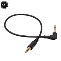 3 5 stereo audio cable headphone digital plug aux car elbow gold plated male to male adapter speaker cable 30cm