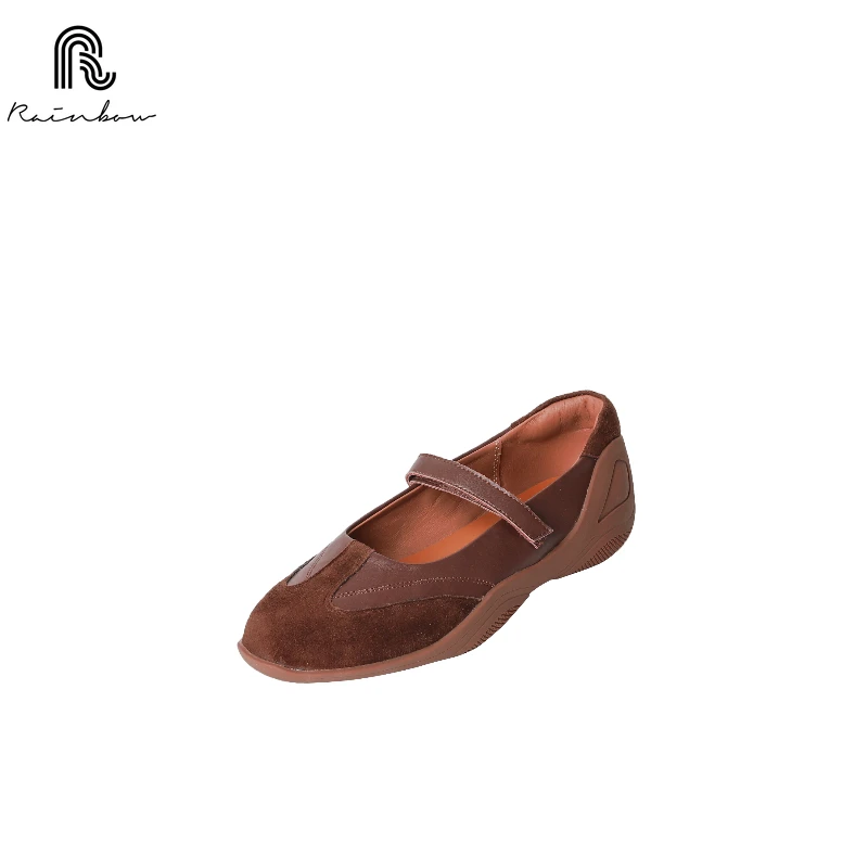RAINBOW 33-40 женская удобная мягкая балетная обувь из натуральной кожи
