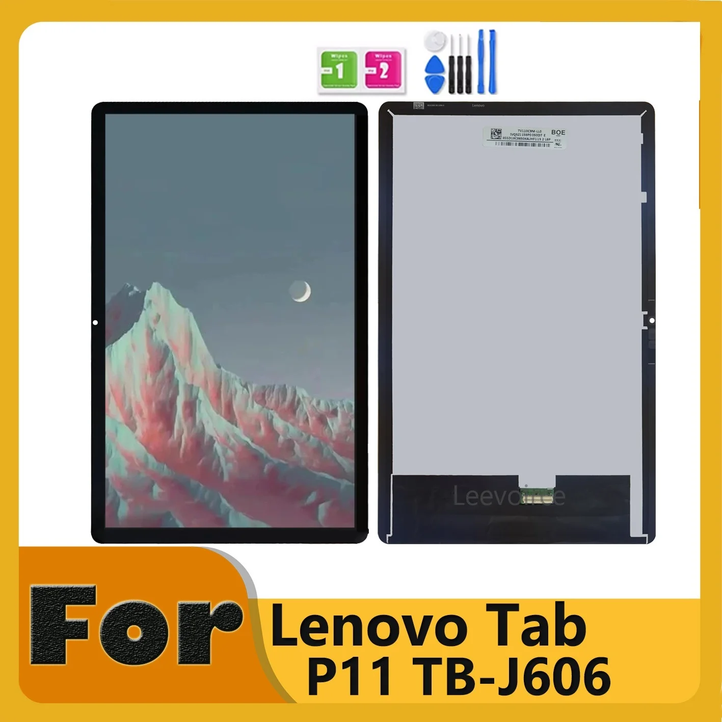 

. Original LCD 11" For Lenovo Tab P11 / P11 Plus TB-J606 TB-J606F TB-J606L/N J607 J616 LCD Display Touch Screen Digitizer