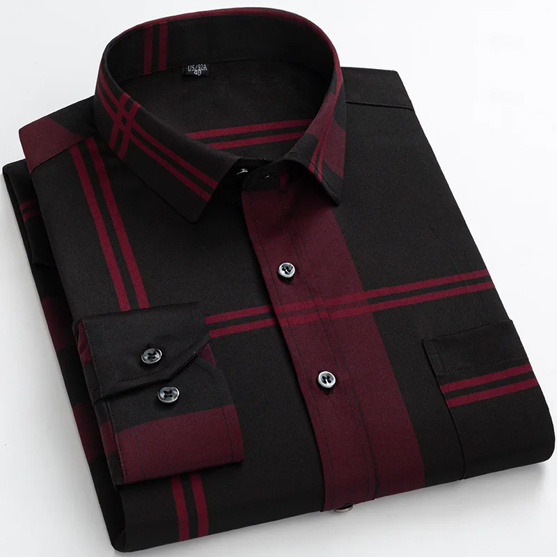 2022 Spring and Autumn New Oxford Spinning Korean Shirt Men's Slim Fit Fashion Casual Solid Long Sleeve Men's Shirt
