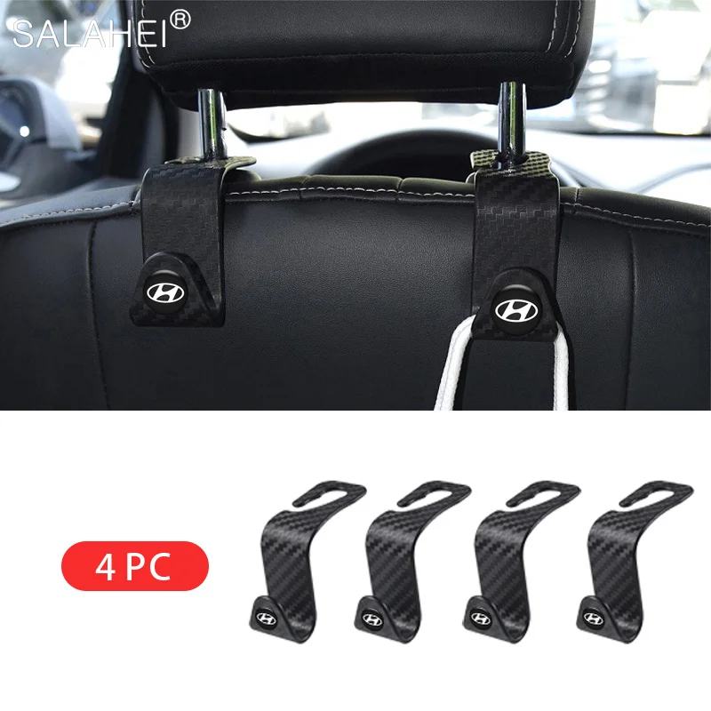 

1/2/4 Pack Car Rear Seat Hooks Hanger Handbag Hook For Hyundai I30 I20 IX35 I40 Tucson Getz Sonata Veloster Elantra Accessories