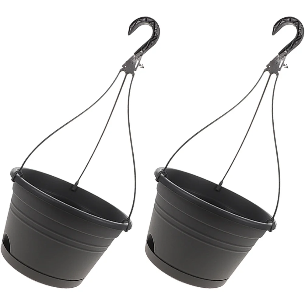 

2 Pcs Flowerpot Holder Wall Hanging Planters Indoor Plants Wall-mounted Pots Plastic Balcony Flowerpots