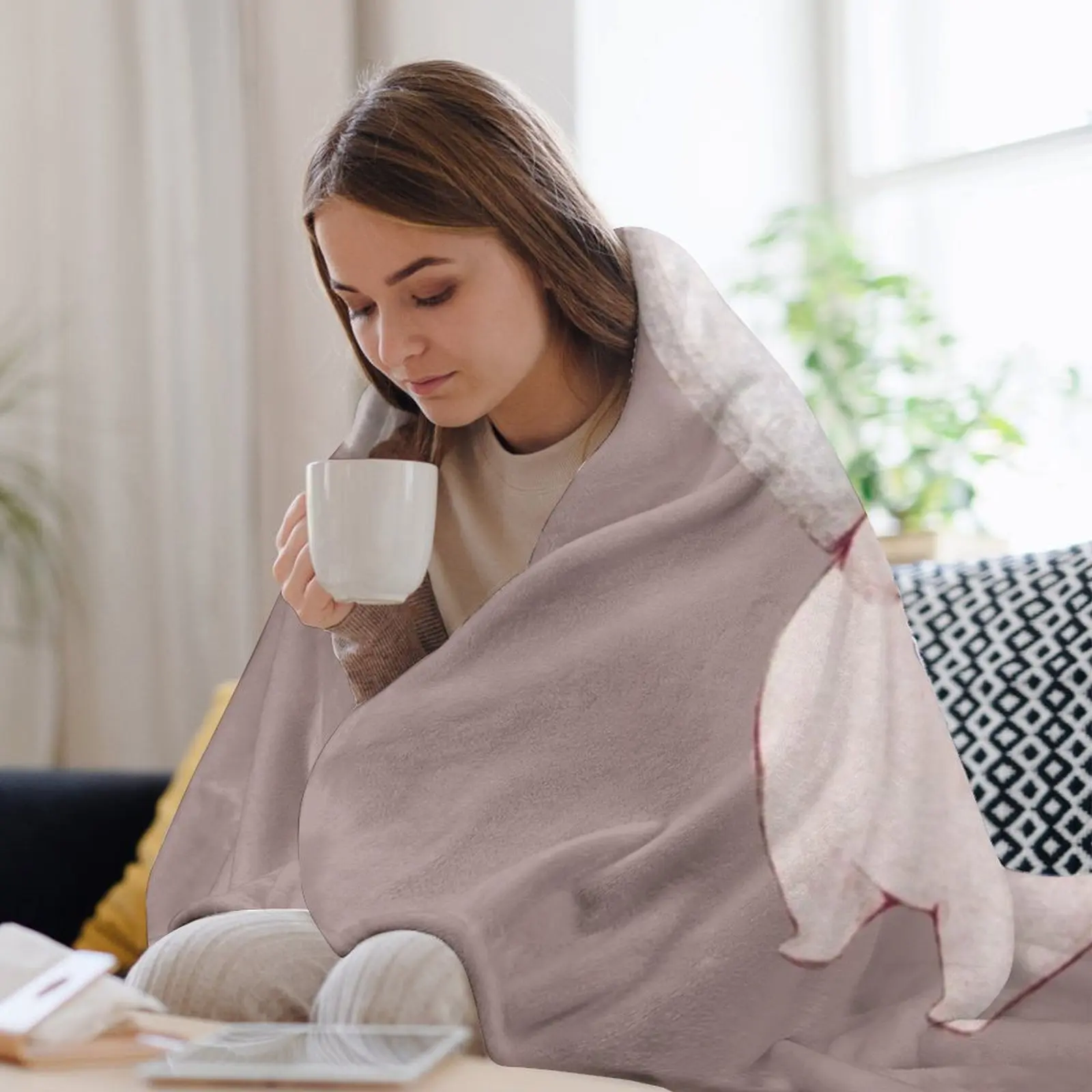 Милый гриб с ножом пледы одеяла для путешествий на Хэллоуин