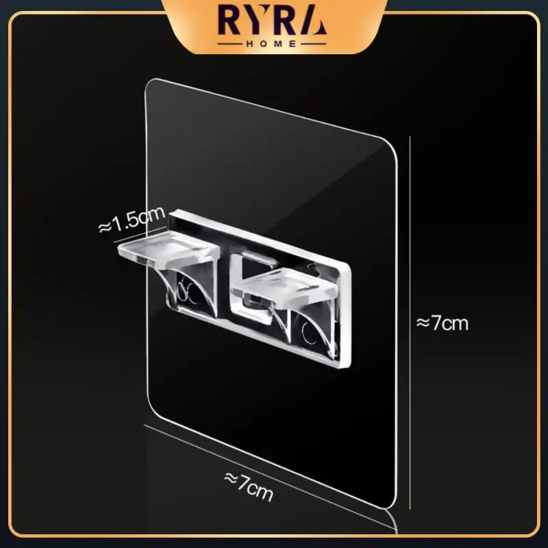 

Double Load-bearing Partition Plate Holder No Damage To The Wall No Drilling Partition Plate Adhesive Hook Traceless