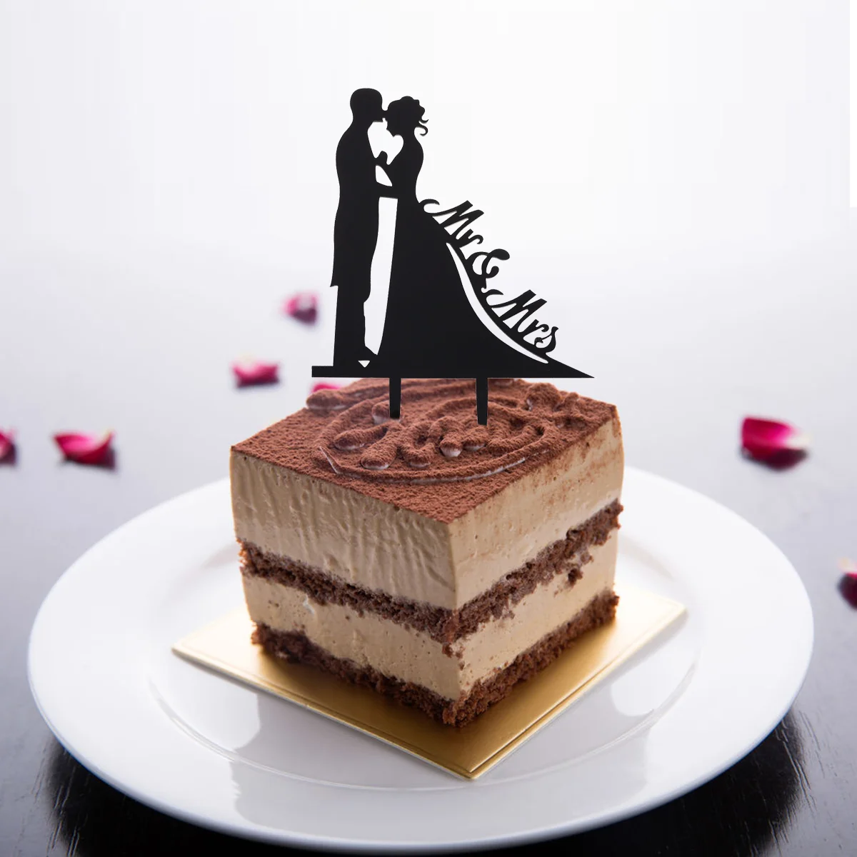 

Wedding Bride Groom Cupcake Silhouette Toppers Acrylic Decoration Anniversary Birthday Picks Party Decor Personalized Diy