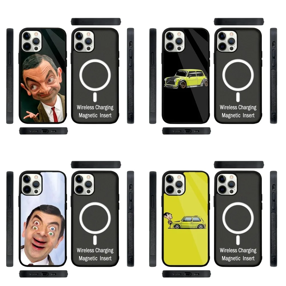 Забавный чехол Mr B- BeanS для телефона с сильным магнитом IPhone 16 15 14 13 Pro Max Plus 11 12 Mini