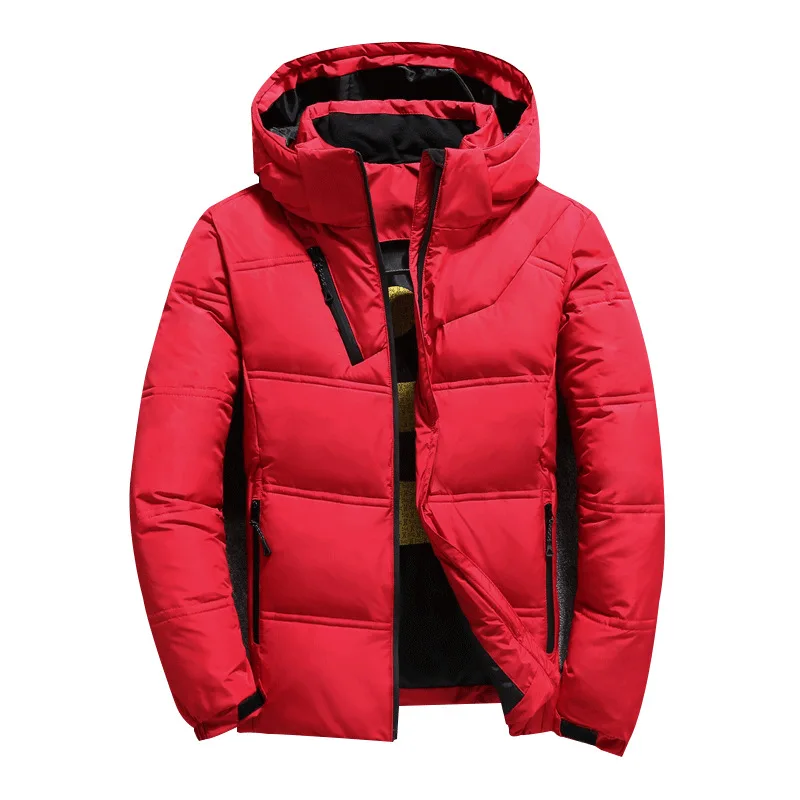 2022 Winter Snow Down Jacket Hooded Coats Multi-pocket White Duck Down Windbreaker Jackets Overcoat Men Casual Thick Warm Parkas