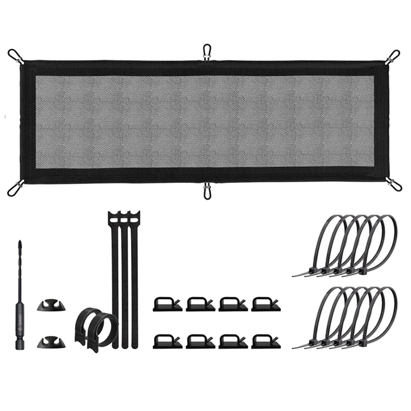 

Under Desk Wire Management Flexible Under Desk Cable Management Tray Desk Bottom Hub Sorting Bag Black