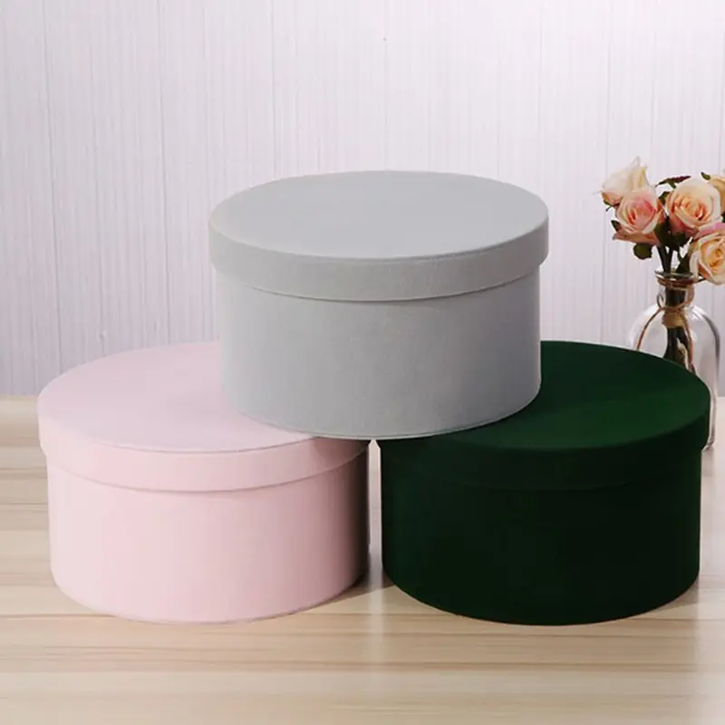 

Round Flower Box Florist Gift Party Box Decoration with Lid Rose Box Valentine's Day Florist Gift Party Packaging Box