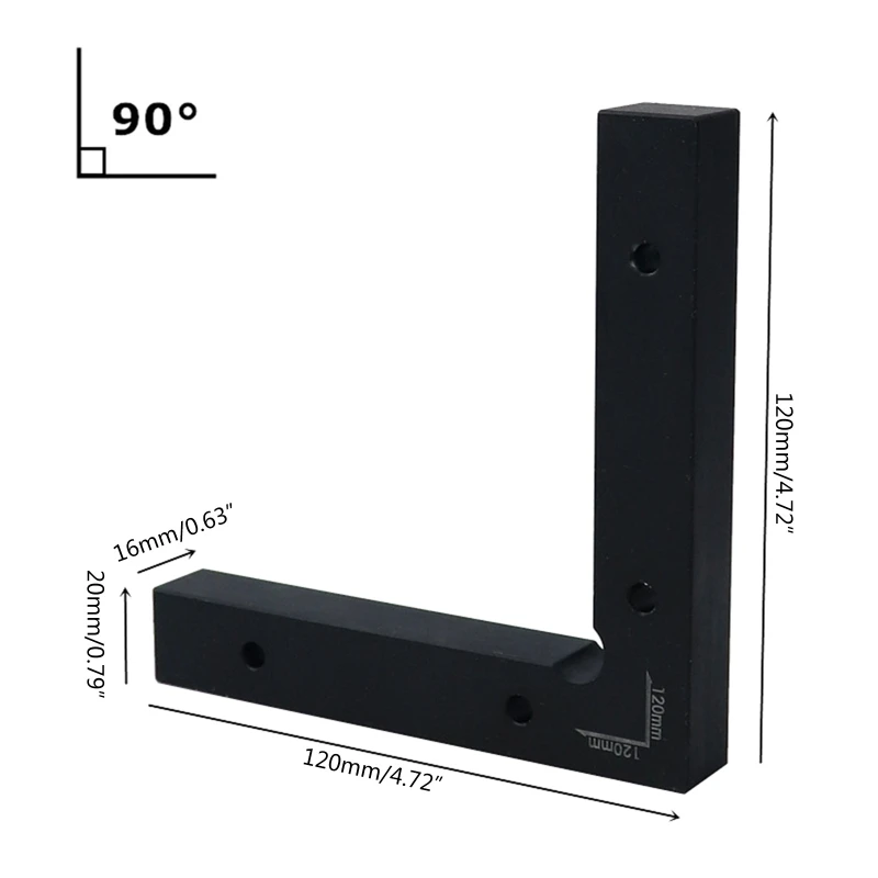 

Легкий угловой зажим, Квадратный держатель из алюминиевого сплава, L-образная угловая линейка для плотников, «сделай сам»