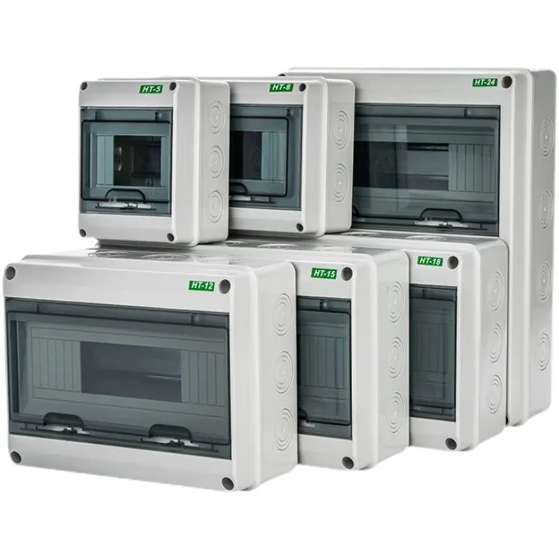 

2023NEW HT-5/8/12/15/18/24 plastic distribution box waterproof MCB box panel installation distribution box waterproof junction b