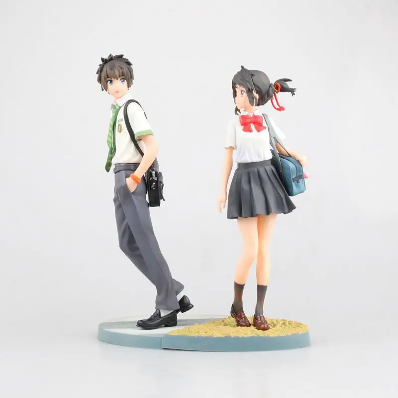 

2pcs/set Anime Movie Your Name Figure Tachibana Taki & Miyamizu Mitsuha PVC Action Figure Collection Model Doll Toys Gift