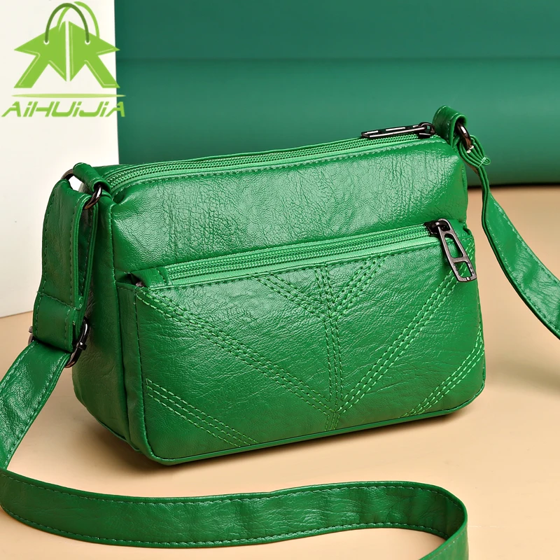 

Luxury Designer Messenger Bag for Women High Quality Soft Pu Leather Shoulder Crossbody Bags 2022 New Vintage Simple Handbag