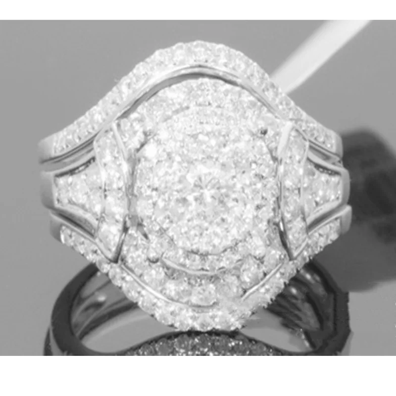 

Milangirl Classic Oval Princess Color Wedding Ring With Dazzling Cubic Zircon High Quality Women Jewelry Finger Ring