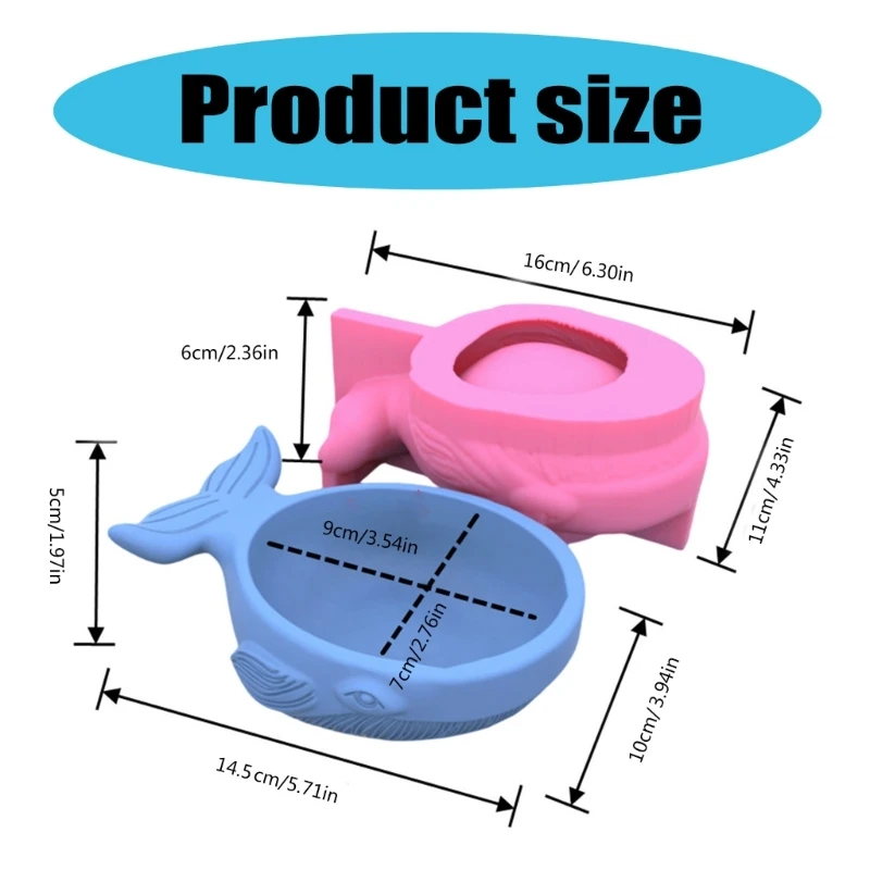 Силиконовые формы для подсвечников в форме кита эпоксидной смолы подсвечника