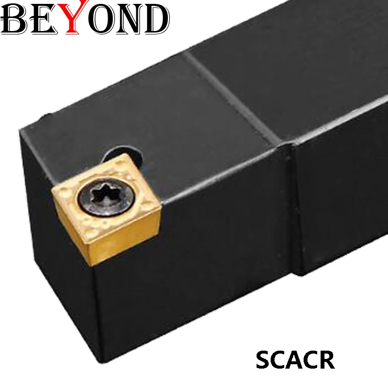 

BEYOND 1PCS Lathe Cutting Tools Shank Solid Carbide External Turning Boring Bar SCACR 1212 SCACR1616H09 SCACR2020K09