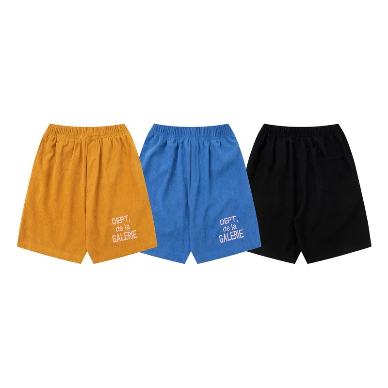 

GALLERY DEPT Summer Beach Elasticity Shorts Embroidered LOGO Basketball Pants Men's and Women's Loose Relaxed Pants