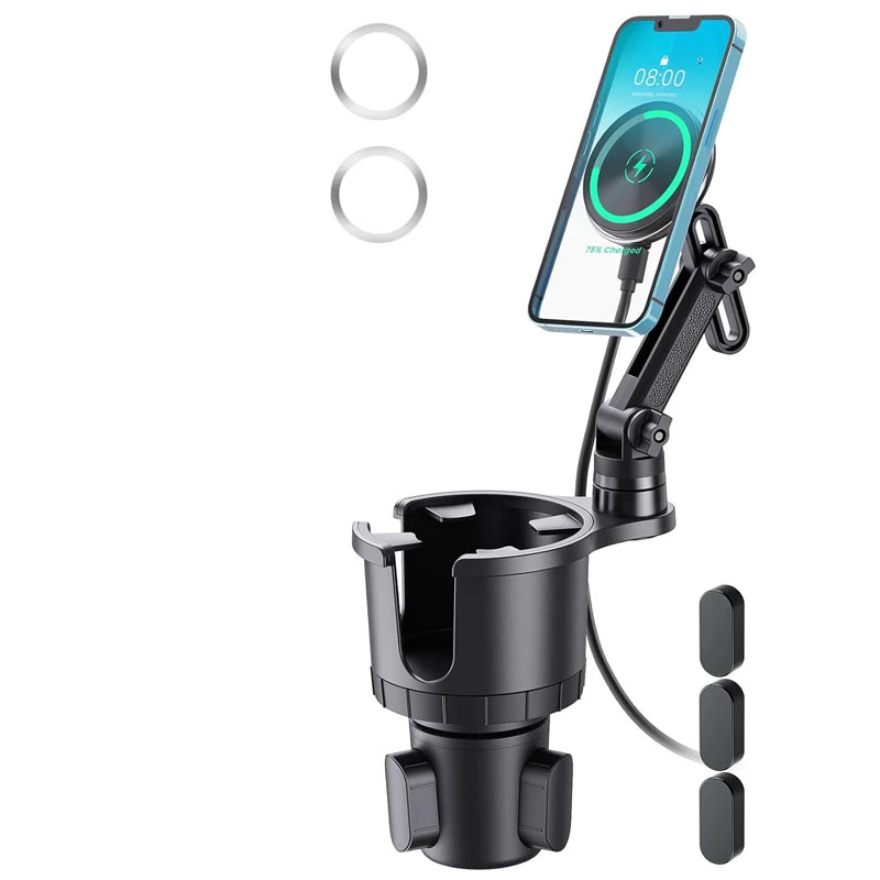 

Автомобильный держатель для телефона, многофункциональный автомобильный подстаканник на присоске, навигационный держатель для мобильного телефона, магнитное беспроводное зарядное устройство