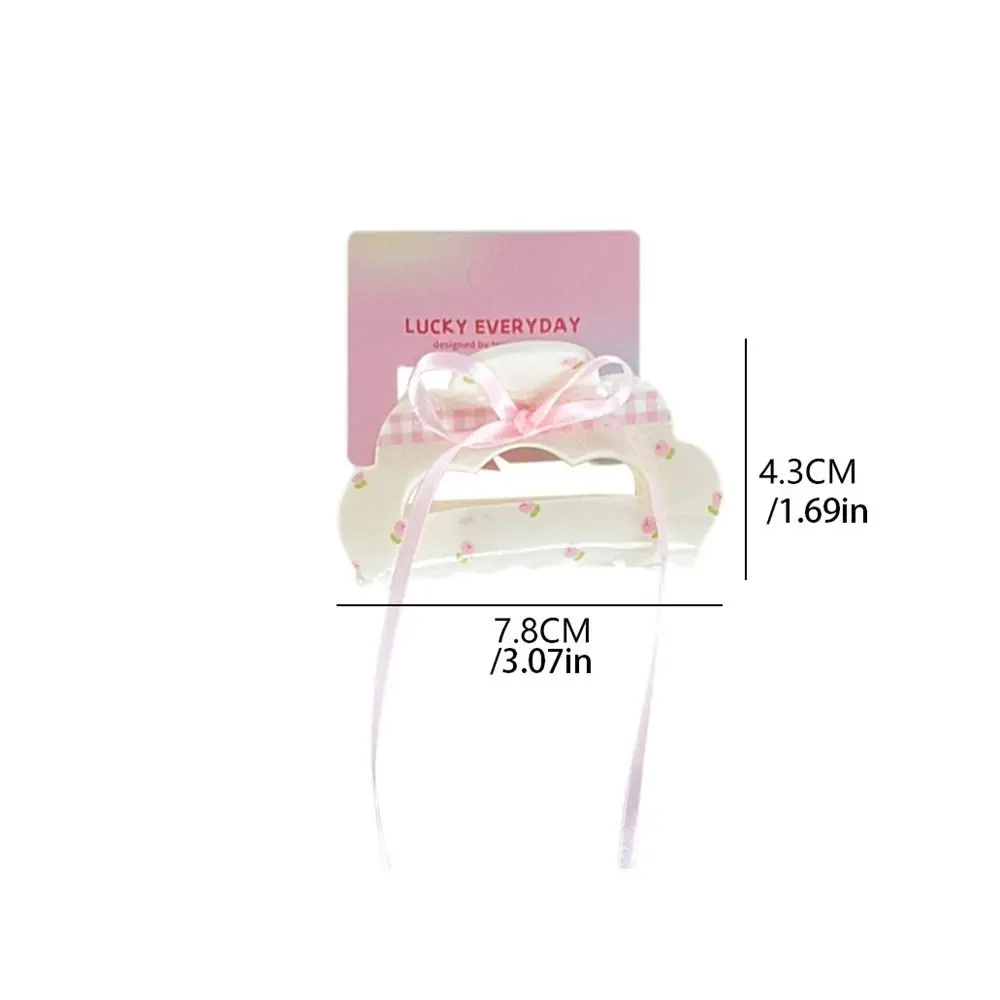 Милый пластиковый бант для волос коготь цветок лента бабочка зажим головной убор