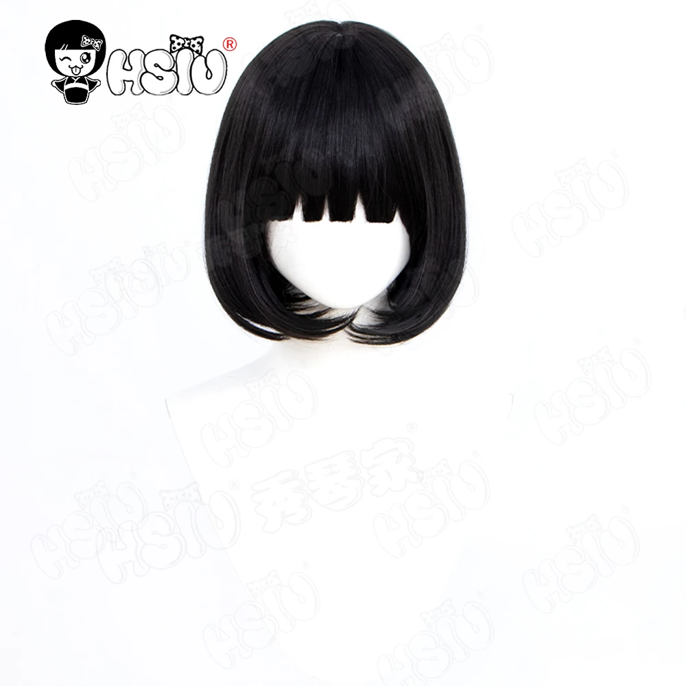 Парик для косплея Katheryne HSIU 35 см короткие черные волосы термостойкий