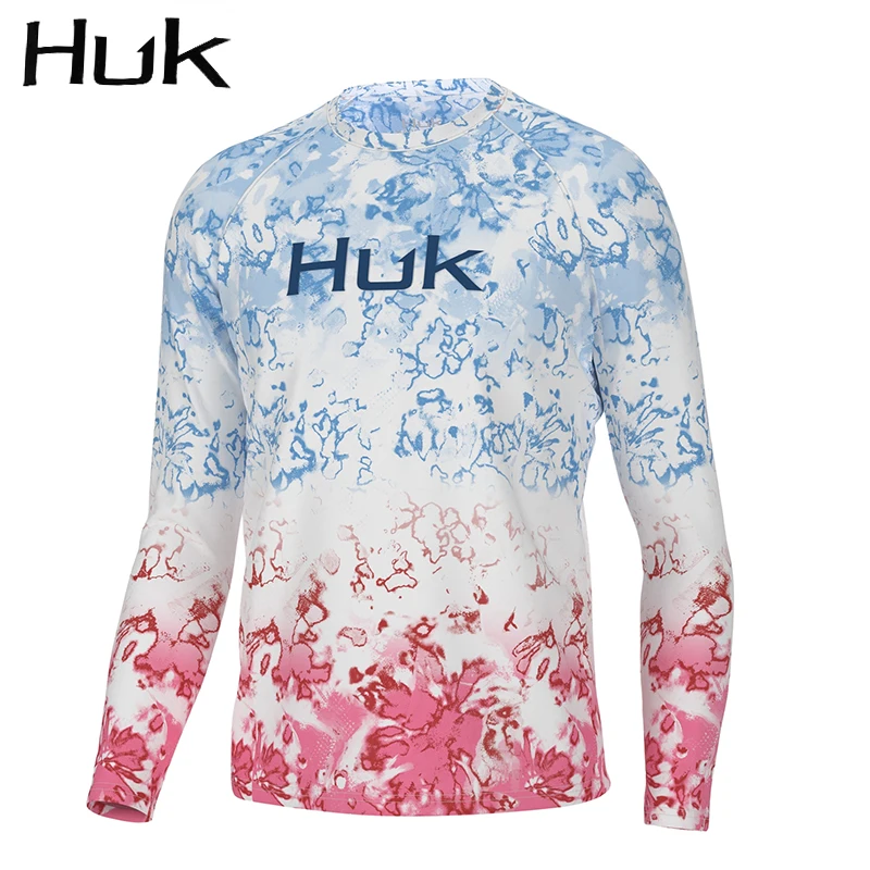 

2023 HUK Fishing Shirt Mens T Shirts Long Sleeve Sun Protect Uv Men Fishing Clothing Breathable Upf 50 Summer Fishing Clothes