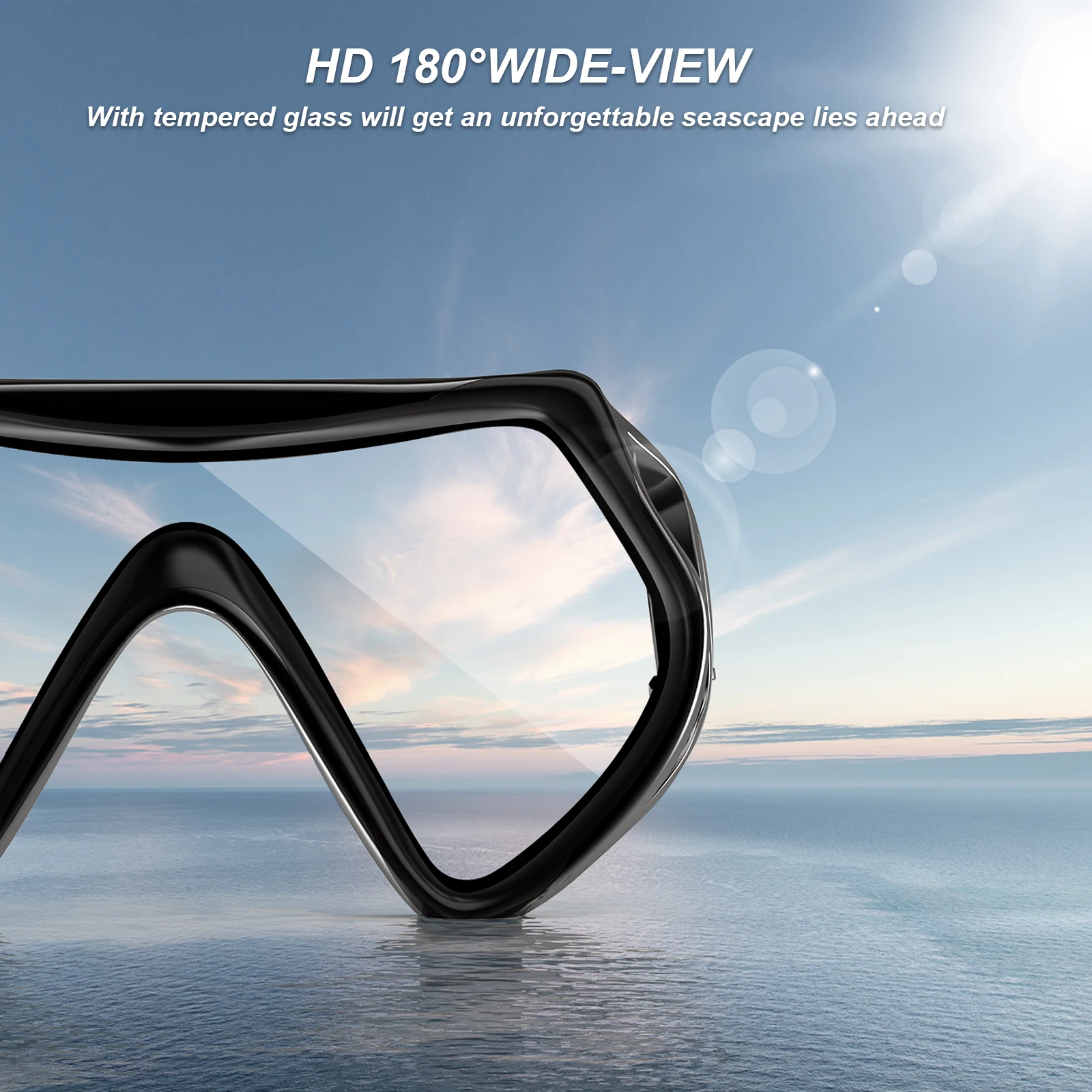 Маска для подводного плавания незапотевающие очки дайвинга детей плавательная