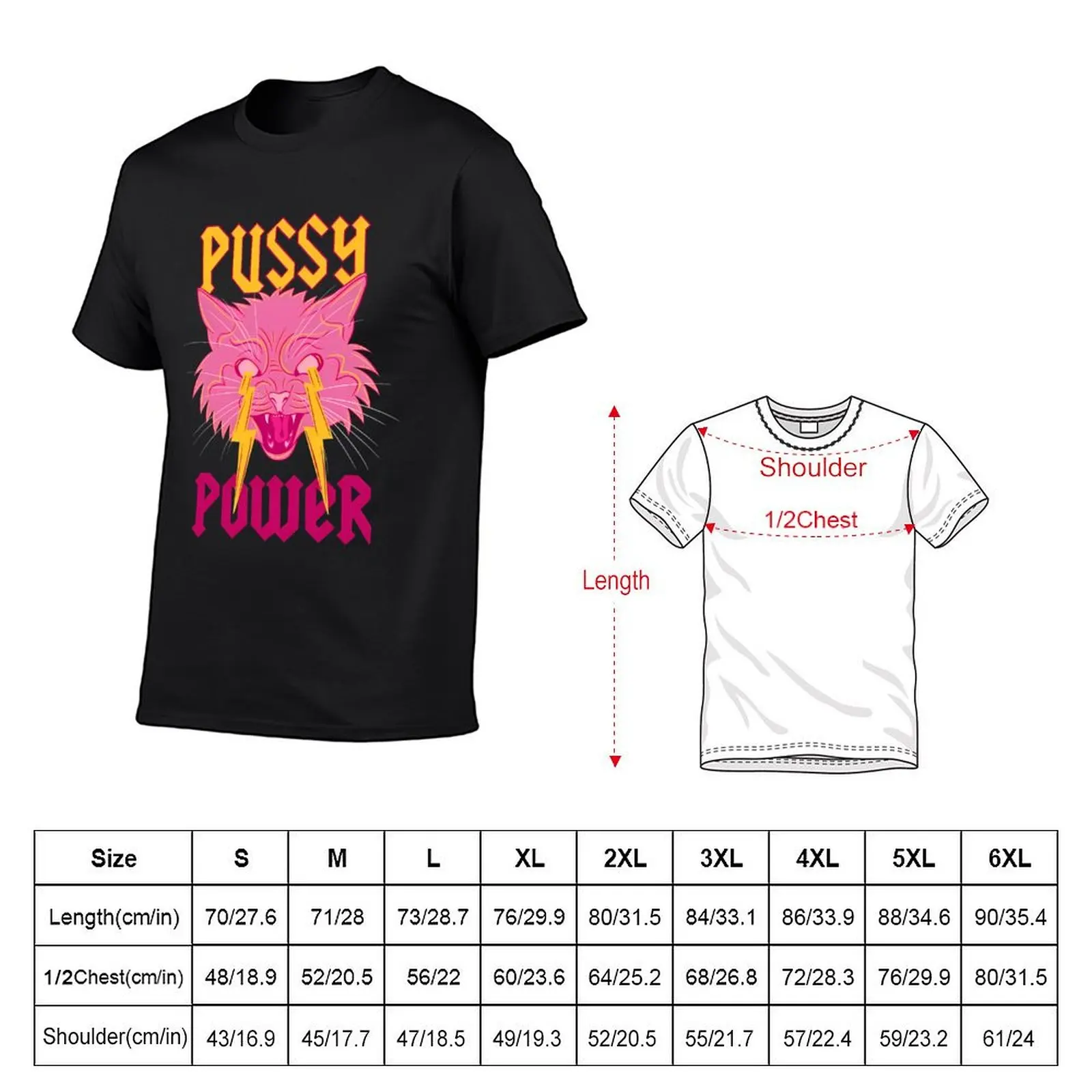 Мужская футболка с принтом Pussy Power