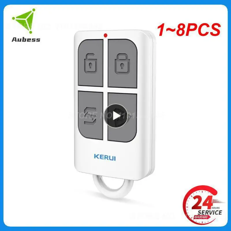 

1~8PCS Wireless High-Performance Portable Remote Control 4 Buttons Keychain For WIFI GSM PSTN Home Security Alarm System