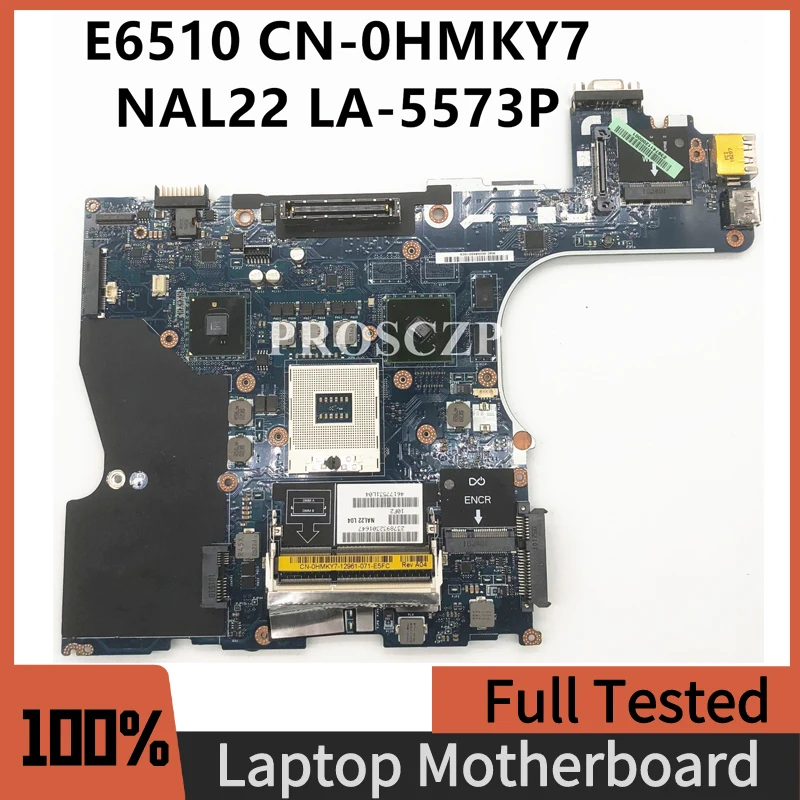 CN-0HMKY7 0HMKY7 HMKY7 Mainboard Free Shipping For DELL E6510 Laptop Motherboard LA-5573P QM57 GPU DDR3 100% Full Working Well