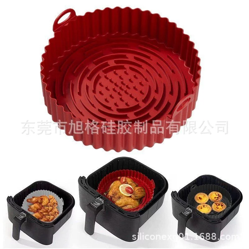 

Silica gel air frying pan baking pan kitchen silica gel baking tool baking pan air frying pan accessories
