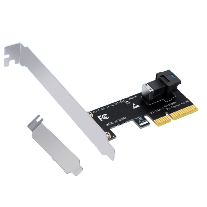 

SSU Riser Card Pcie to SFF-8643 Expansion Card Nvme SSD Solid State Hard Disk Full Height Baffle for Slots Pci-E X4/X8/X16