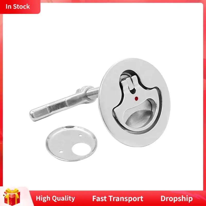 

316 Stainless Stell Marine Hardware Boat Cam Deck Box Latch Lock Marine Hatch Flush Pull Lift Ships Handle Ring for Cabins Boat