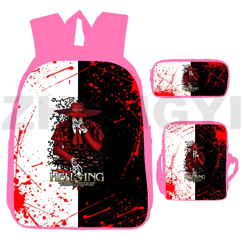 

Горячая Распродажа аниме, школьные ранцы Hellsing для девочек, 3D манга, Alucard Eyes, рюкзак для детского сада, 3 шт./комплект, дорожный женский рюкзак для ноутбука