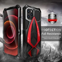 luphie aluminum metal silicone shockproof case cover for iphone 12 11 pro max mini 7 8 plus xr x xs max anti knock cover case