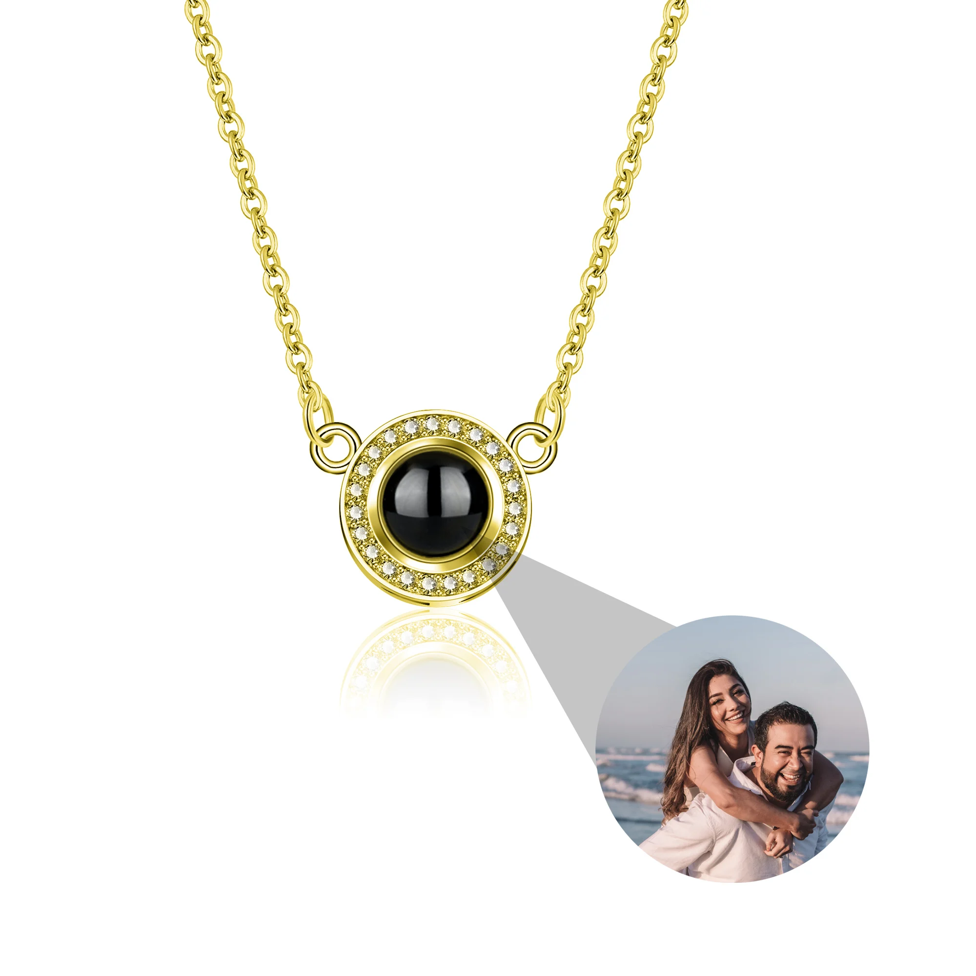 

Dascusto новая индивидуальная искусственная Женская индивидуальная проекционная картина круглая подвеска ожерелье пользовательские ювелирные изделия памятный подарок