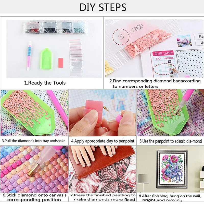 Наборы для рисования алмазами творчества с домашнего декора стен цветок петуха |