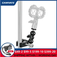 camvate super crab clamp ball head magic arm holder with 14 female to 58 male screw connector for camera microphone stand