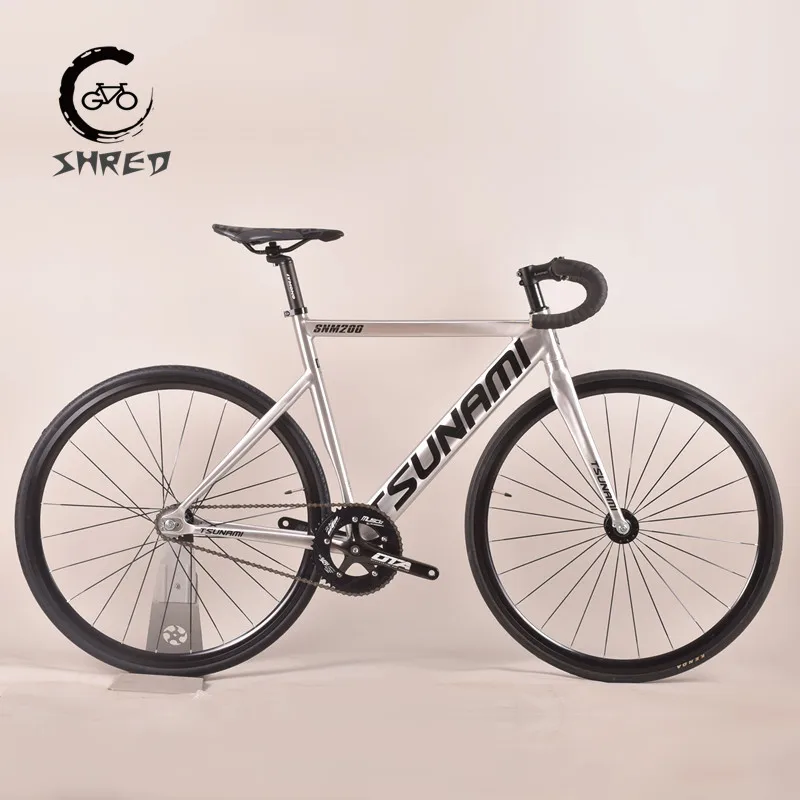 

Новый фиксированный Шестеренчатый велосипед TSUNAMI SNM200, алюминиевая рама, односкоростная фиксация, полный велосипедный трек, велосипедное колесо с промышленным подшипником